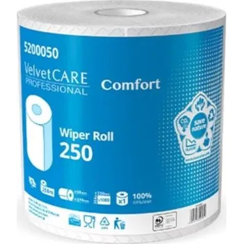 Papírový ručník Průmyslové utěrky Velvet Prof-2vrstvé,250m,2role