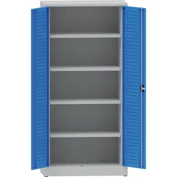 Kovona Dílenská kovová skříň na nářadí KOVONA, 4 police, svařovaná, nosnost 50 kg, 950 x 500 x 1950 mm