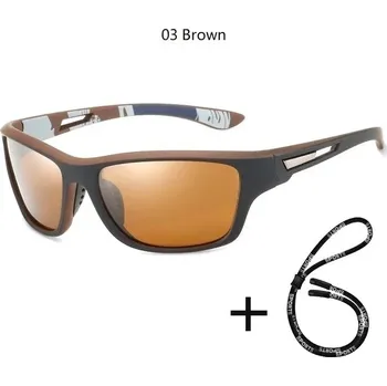 Polarizační sluneční brýle unisex s UV400 ochranou - 03 Hnědá