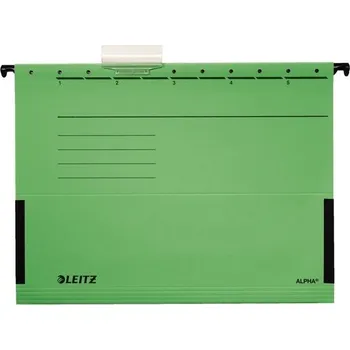 Závěsné desky Leitz Alpha s bočnicemi zelené,25 ks