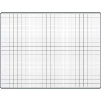 ekoTAB Bílá keramická popisovací tabule s potiskem ekoTAB, 1200 x 1000 mm, čtverce/rastr