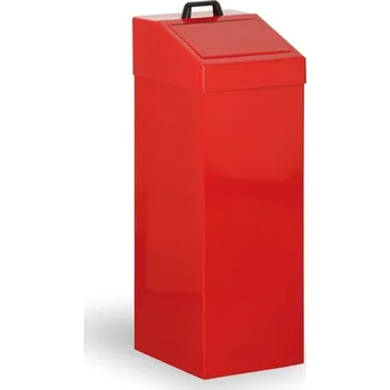 Odpadkový koš Kovona Kovový odpadkový koš na tříděný odpad, 100 l, červený