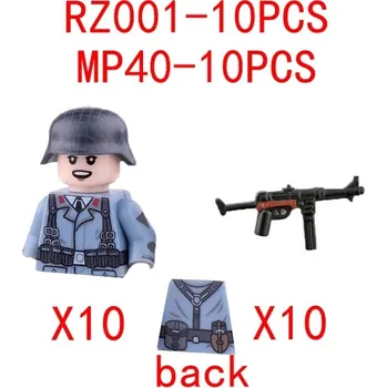 Stavebnice LEGO Stavební bloky vojenské postavičky | LEGO sady - RZ001-WG025-10PCS