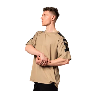 Pánské oblečení Nebbia Oversized tričko LIFTING CLUB 353 hnědé - XL