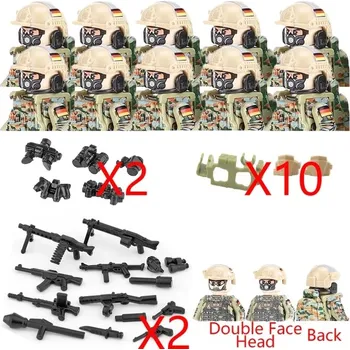 Stavebnice LEGO Vojenské stavebnice pro děti s historickými figurkami | lego styl komponenty - KSK-2-10PCS 7051-2PC