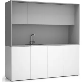 Kuchyňská skříňka PLAN Kuchyňka NIKA se dřezem a baterií 1963 x 600 x 2000 mm, šedá, levé