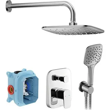 Ravak 10° Free sprchový podomítkový set TD F 090.00CR, R-box, chrom (X07S011)