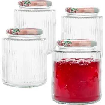 Sklenice Altom Zavařovací sklenice s víčkem a etiketou 450 ml, 4 ks, čirá