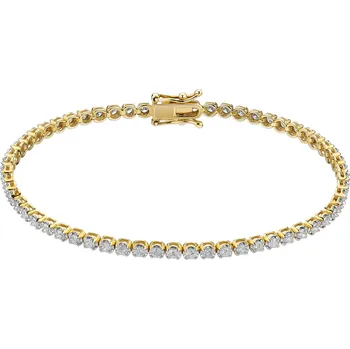 Náramek Zlatý náramek s brilianty - 18 cm - 1,00 ct - ryzost 585 - 172.127