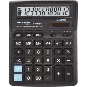 Kalkulačka Stolní kalkulačka Donau - K-DT4121, 12-míst, černá