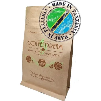 Káva COFFEEDREAM | Káva TANZANIA OLDEANI - 100g / třívrstvý sáček se zipem / Jemné mletí - český turek Káva Tanzania A20