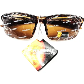 Polarizační brýle Qiim P02.135 - hnědá, plastové, UV 400 cat. 3 (polarizační brýle | sportovní brýle | stylové brýle | brýle pro řidiče | UV 400 | cat. 3 | brýle pro rybáře | plastové brýle | unisex brýle)