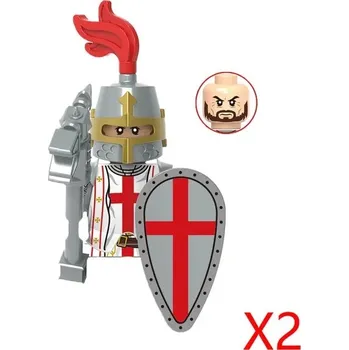 Stavebnice LEGO Středověký válečník s teutonskými rytíři a koňmi | lego figurky a komponenty - X1998-2PCS