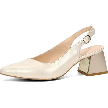 Dámské lodičky ETIMEĒ dámské elegantní lodičky s otevřenou patou - zlaté