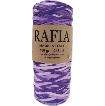 Příze Borgo de Pazzi Rafia 93 Fialovorůžová (Přírodní viskóza Rafia 93 Fialovorůžová)
