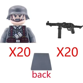 Stavebnice LEGO Vojenské stavebnice pro děti s historickými figurkami | lego styl komponenty - DZ-154-WG098-20PCS