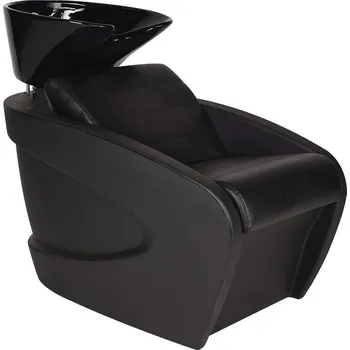 Kadeřnické křeslo AYALA Kadeřnický mycí box VANITY černý