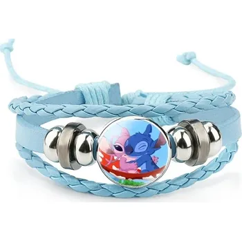 Náramek Dětský pletený náramek s motivem Lilo & Stitch - 4