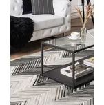 Koberec šedý kožený 160 x 230 cm cikcak rybí vzor patchwork ručně tkaný moderní styl obývací pokoj ložnice Beliani