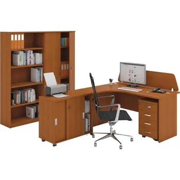 Kancelářská sestava Sestava kancelářského nábytku MIRELLI, typ C, levá, třešeň