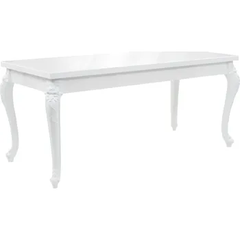 vidaXL Marketos Jídelní stůl 179 x 89 x 81 cm vysoký lesk bílý