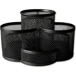 Drátěný kalíšek na tužky, otočný, černý