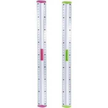 Set školních potřeb Linijka aluminiowa z uchwytem na ołówek 40cm MIX