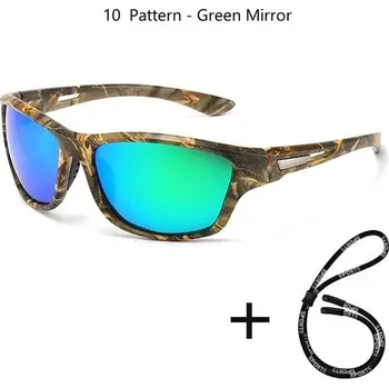 Polarizační sluneční brýle unisex s UV400 ochranou - 10 Zelený vzor