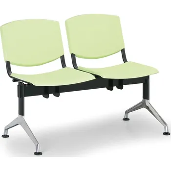EUROSEAT Plastová lavice do čekáren SMILE, 2-sedák, zelená