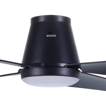 Lampička Beacon Lighting Beacon LED stropní ventilátor Aria CTC, černý, 122 cm, tichý - Ø kryt motoru 15 cm; Ø stropní držák 20,6 cm; minimální výška instalace 2,3 m 1 x 18 W LED - Doprava zdarma