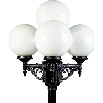 Lampička Albert Leuchten Umělecká pouliční svítilna SIL 165-4 - Ø koule 25 cm, základny 23 cm Černá 4 x 75 W - Doprava zdarma