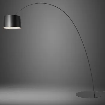 Lampička Foscarini Twiggy Elle LED stojací lampa grafit - stínidlo - výška 29 cm, Ø 46 cm; délka přívodního kabelu 330 cm LED celkem 28 W - Doprava zdarma