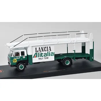 autíčko Fiat 673 Racing Transporter 1976 1:43 - IXO Fiat 673 Transportér - kovový model auta