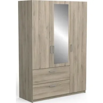 Šatní skříň Kombinovaná skříň GABOR 2 se zrcadlem 3D2S, dub kronberg +možnost VÝNOSU + vyzvednutí ZDARMA