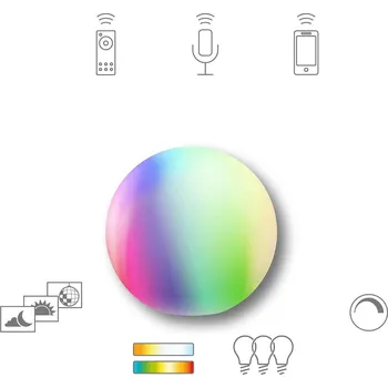 Lampička Müller Licht tint Calluna LED světelný globus IP44 - Délka přívodního potrubí 300 cm bílá 1 x 9,5 W LED odstín bílý+barva - Doprava zdarma