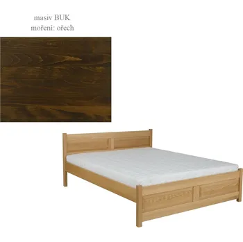 Postel Postel DICHOTOMA 160x200, masiv buk/moření: ořech + vyzvednutí ZDARMA