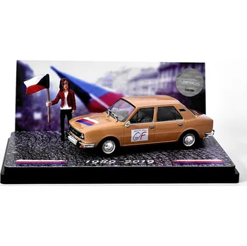 autíčko Škoda 105L - 1977 30.výročí 17.listopadu 1989 1:43 Škoda 105L 1977 30.výročí 17.listopadu 1989 - kovový model auta