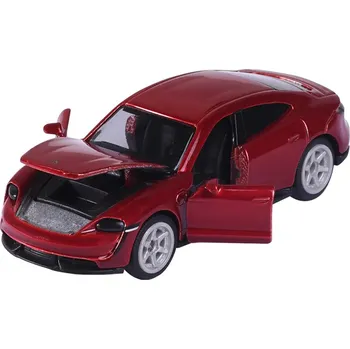 autíčko Porsche Taycan Turbo S červená 1:64 - Majorette Porsche Taycan Turbo S - sběratelský model