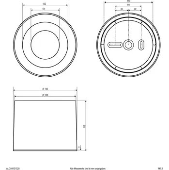 Lampička EVN LED stropní spot ALG54, Ø 21,3 cm antracit LED celkem 13 W - Doprava zdarma