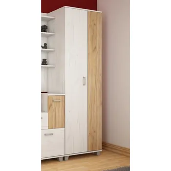 Šatní skříň Skříň NALISE, craft bílý/craft zlatý, 5 let záruka + vyzvednutí ZDARMA