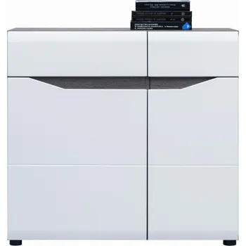 Komoda Komoda ALBIREO typ 1, dub sonoma truflový/bílý lesk + vyzvednutí ZDARMA