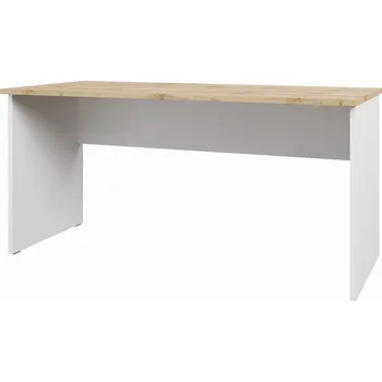 Psací stůl Kancelářský psací stůl NEJBY GIANNI, bílá/dub wotan + vyzvednutí ZDARMA