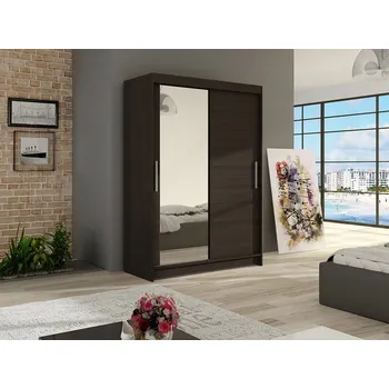 Šatní skříň Šatní skříň KENDI VI, choco/zrcadlo +možnost VÝNOSU + vyzvednutí ZDARMA