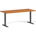 B2B Partner Výškově nastavitelný stůl, 180x80 cm, 1 motor, černá podnož, třešeň