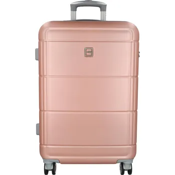 Cestovní plastový kufr Gothard velikost M, růžovo-zlatý