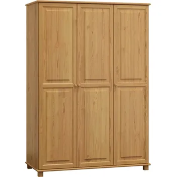 Šatní skříň Skříň 3D BHAGIRA 2, šíře 133 cm, masiv borovice, moření: olše + vyzvednutí ZDARMA