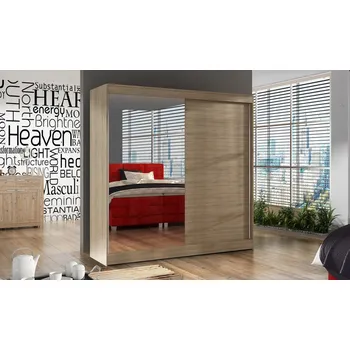 Šatní skříň Šatní skříň se zrcadlem HEMIS I, dub sonoma +možnost VÝNOSU + vyzvednutí ZDARMA