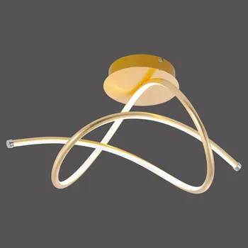 JUST LIGHT. GmbH LED stropní svítidlo Violetta, prohnuté, zlaté zlatá LED celkem 30 W - Doprava zdarma