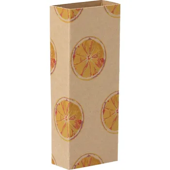 Jednorázové nádobí Reklamní CreaSleeve Kraft 493 papírový kraftový rukáv na zakázku, přírodní