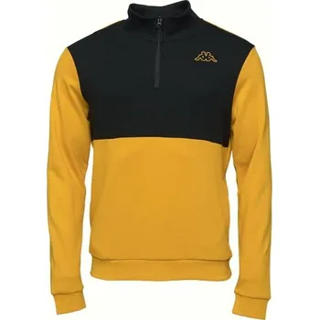Pánská móda Pánská mikina Kappa LOGO EGAPI 1/2 ZIP S Žlutá, Černá